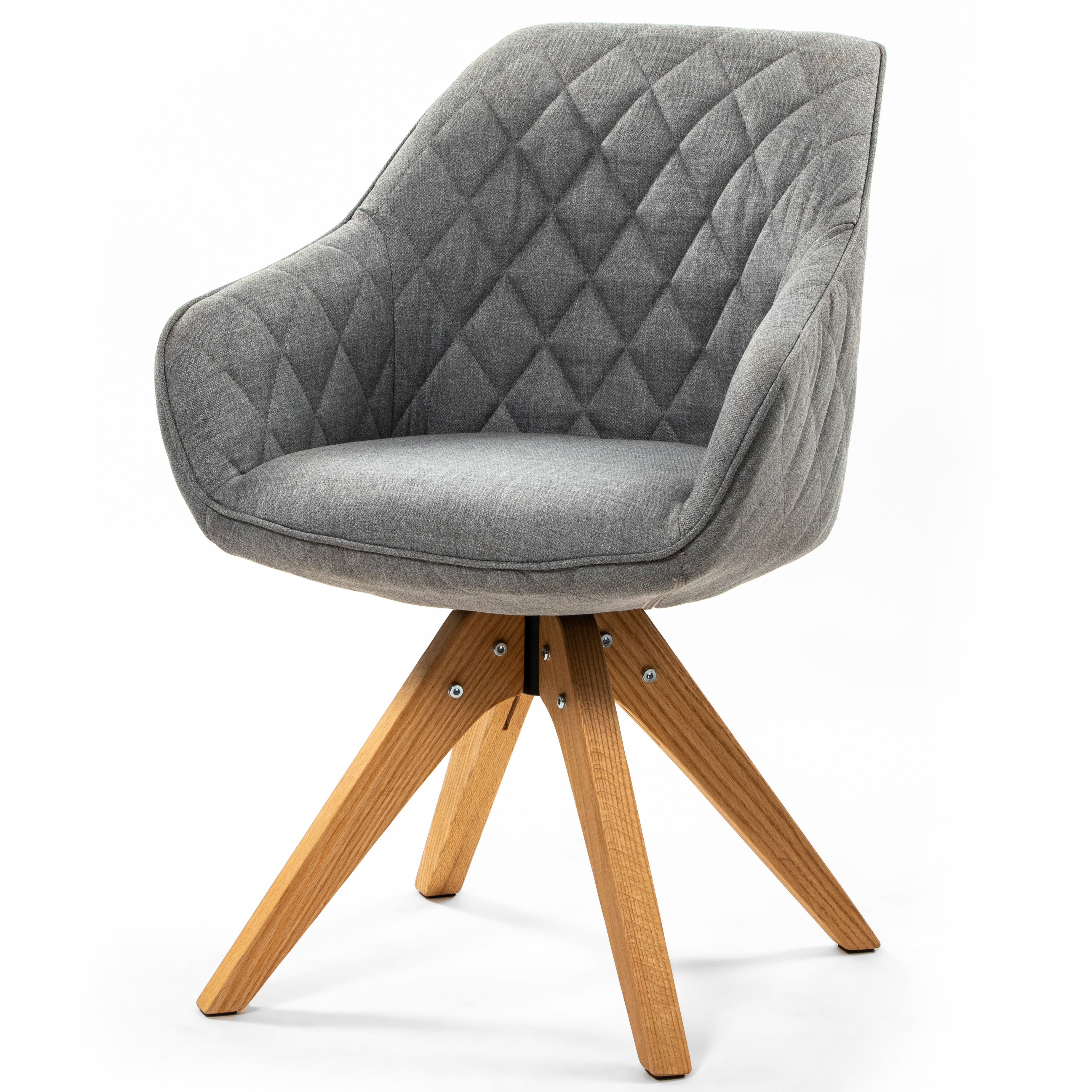 DL DIAMOND Grey Scandinavian Upholstered indoor chair